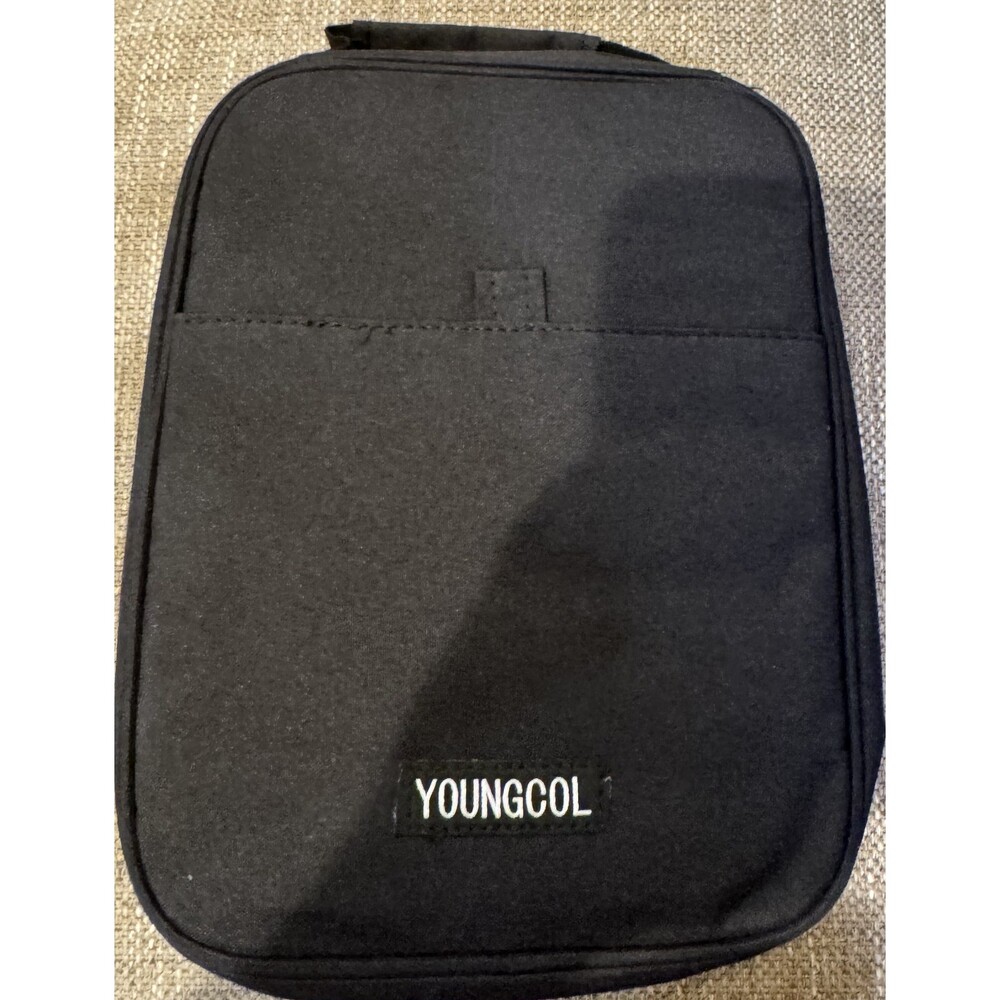 New Youngcol Black Large 250 Pencil Zippered Case